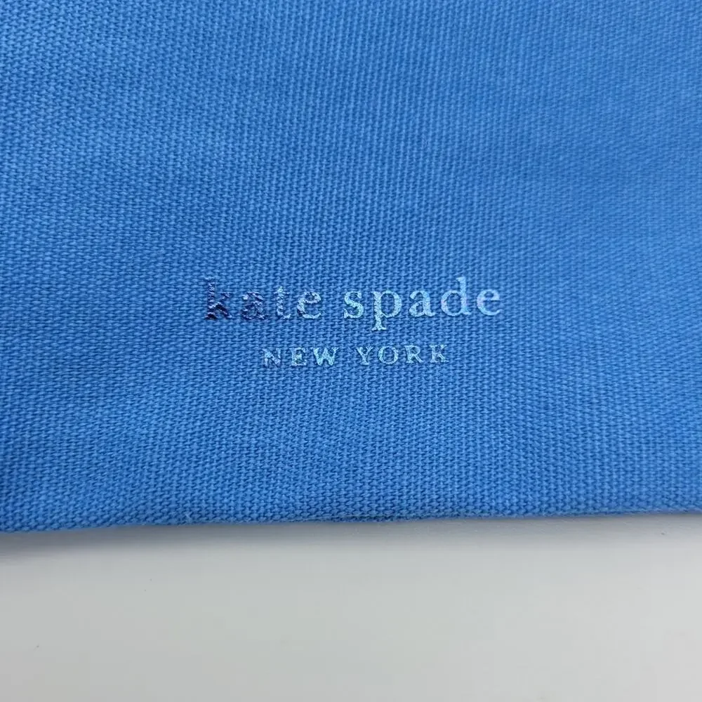 Kate Spade Blue Drawstring Cloth Travel Bags Wash, Wear, Baubles & Perfect Pair